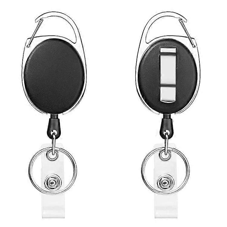 4Pcs Retractable Id Badge Holder Key Key Role Clip