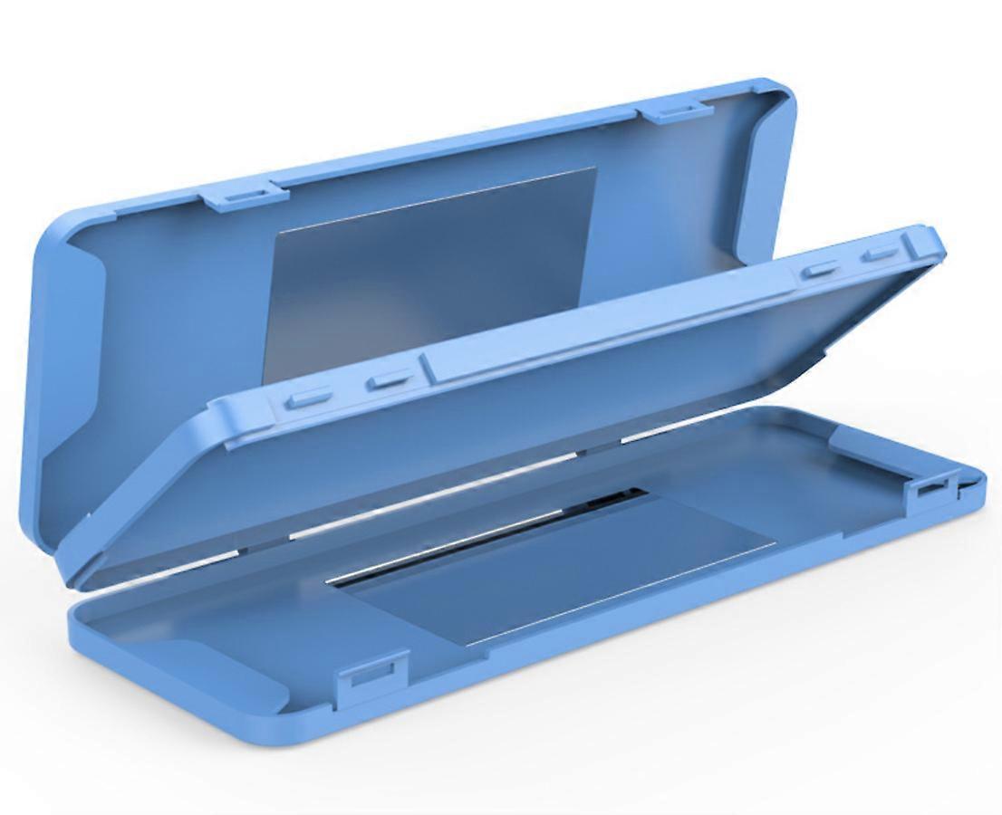 2PCS Double-layer Disposable, Mask Storage Holder, Box Folder With Mirror(White and Blue)