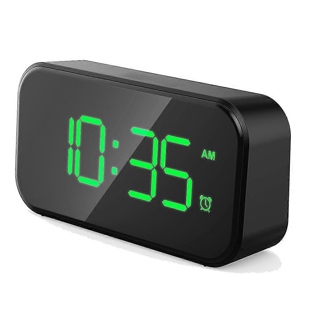 Digital Alarm Clock For Bedrooms, Bedside Clock With 6 Levels Of Brightness, Snooze (black Appearan