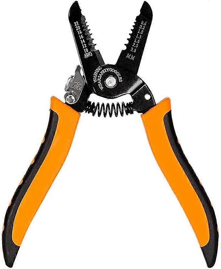 Precision Wire Stripper Wire Cutters Electrical Wire Cutting Stripping Tool Spring-loaded Wire Stripper for Solid and Stranded Wires 10-22 AWG Ergonom