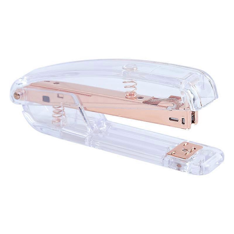 Office Stapler, Clear Spring Office Stapler - Rose Gold 15*35.5*6.5CM