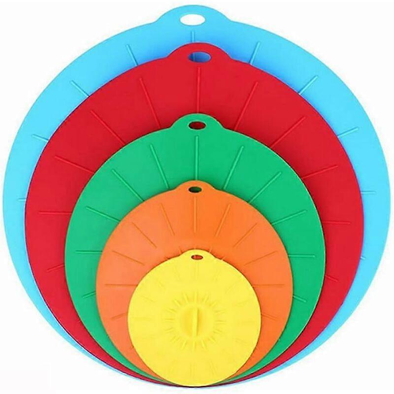 -Silicone Lid, Reusable Lids in 5 Different Sizes