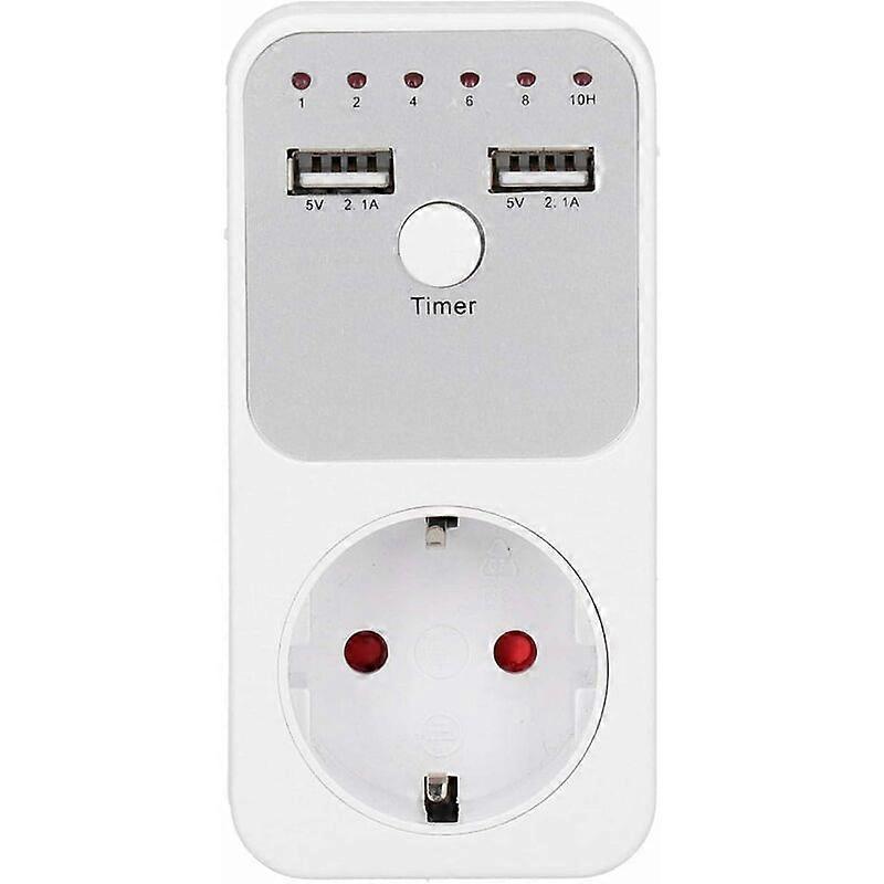 USB Timer Digital Programmable Output 24 Hours Plug-in Mechanical Timer Intelligent Timer Grounded Socket Aquarium Switch Fan Accessory