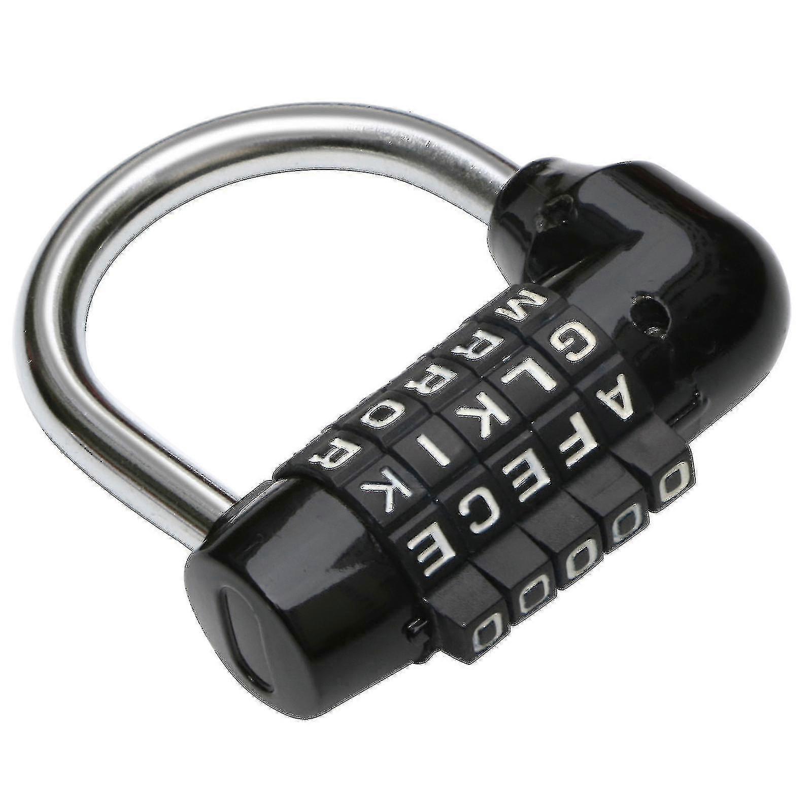 Trixes 5-letter Combination Padlock Black