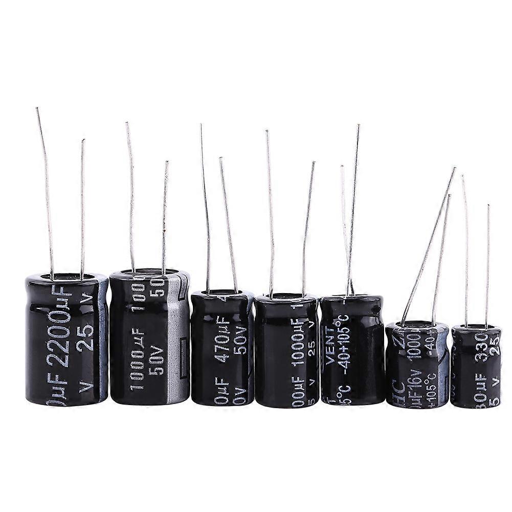 125pcs 1uF~2200uF 25 Values Electrolytic Capacitors Assortment Kit Set