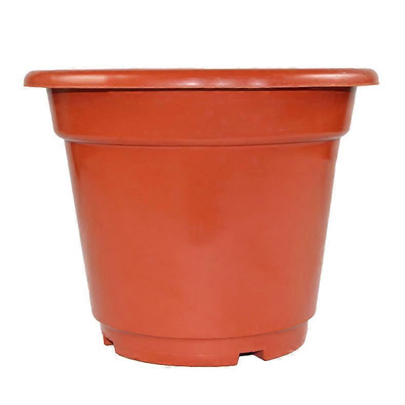 Round Plastic Planter, ClayAB180