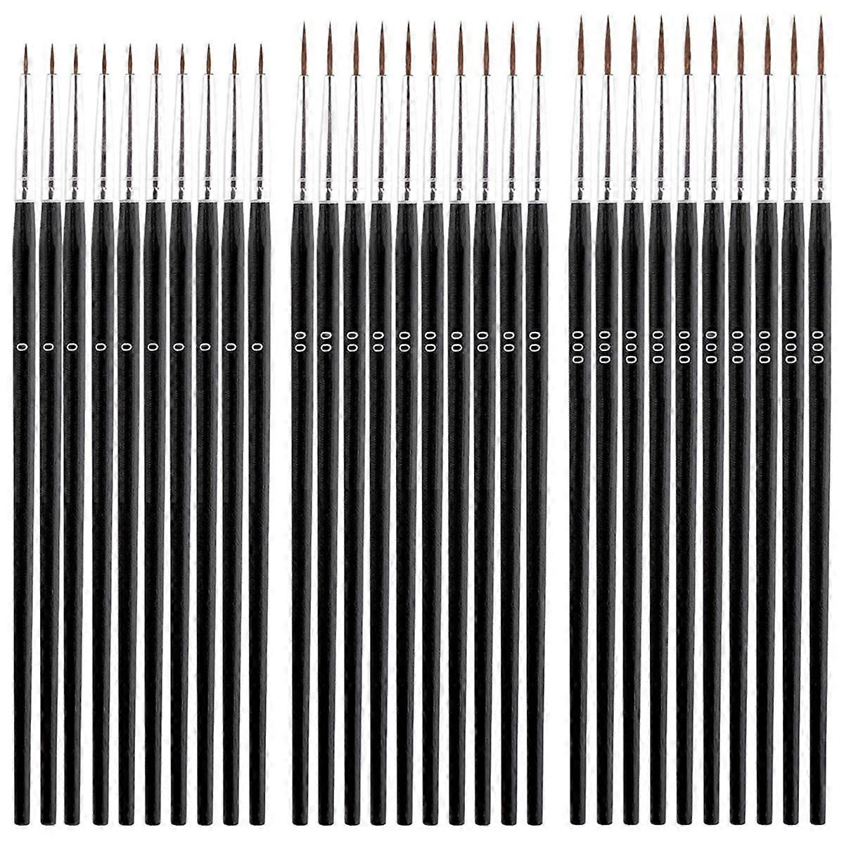 60pcs Detail Paint Brushes, Fine Tip Paint Brush with 3 Sizes 0 00 000 Mini Tiny Miniature Fine Pai