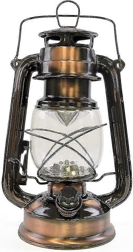 Lampe tempête à LED avec 15 LED lumineuses / Poignée de transport / Conception résistante aux intempéries / Réglages de gradateur variables