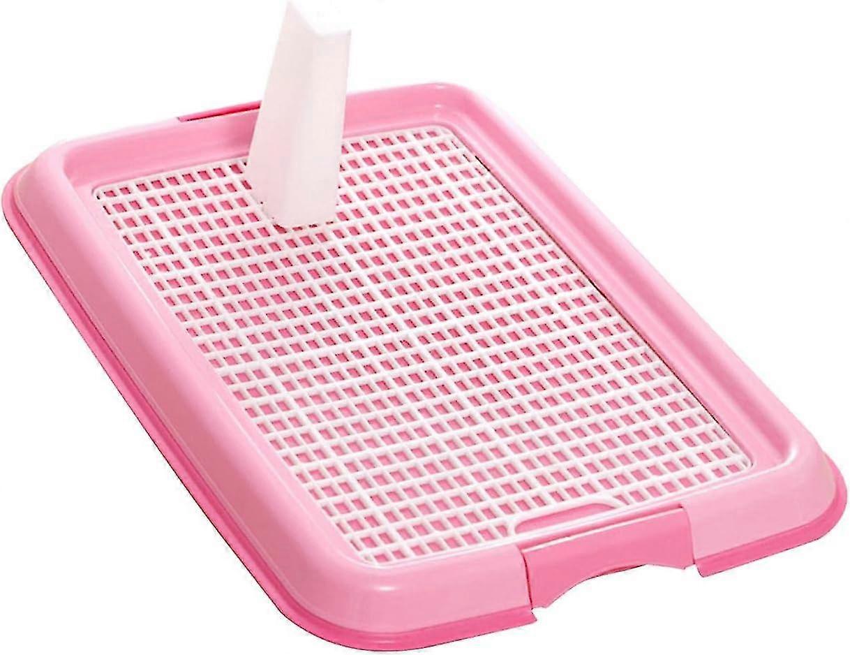 狗便盆托盘小狗垫，小狗尿垫支架，宠物垫狗尿盘适用于小型和中型狗室内小狗训练宠物用品，粉红色