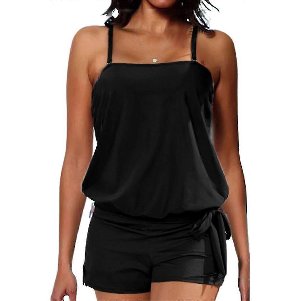 Womens Solid Color Push Up Padded Swimsuits Bathing Suit Tankini