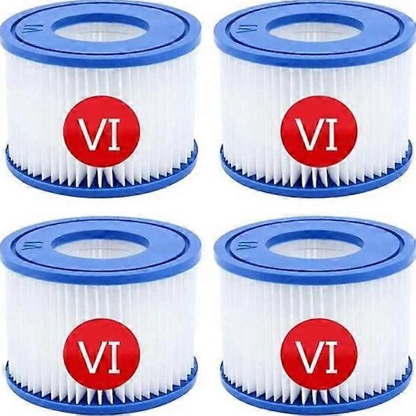 Pool Filter Cartridges for Bestway VI for Lay-Z-Spa Miami, Pack of 4 Filters, Filter Cartridge Pool Cleaning Filter