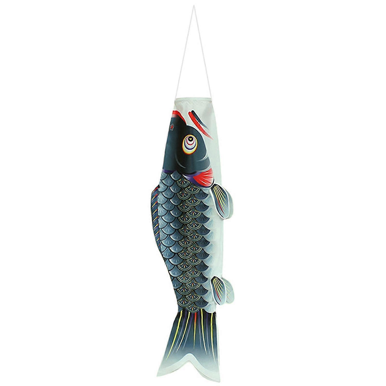 Japanese Carp Windsock In The Breeze Fade Resistant Fishy Koi Windsock Traditional Hanging Flag & Banner