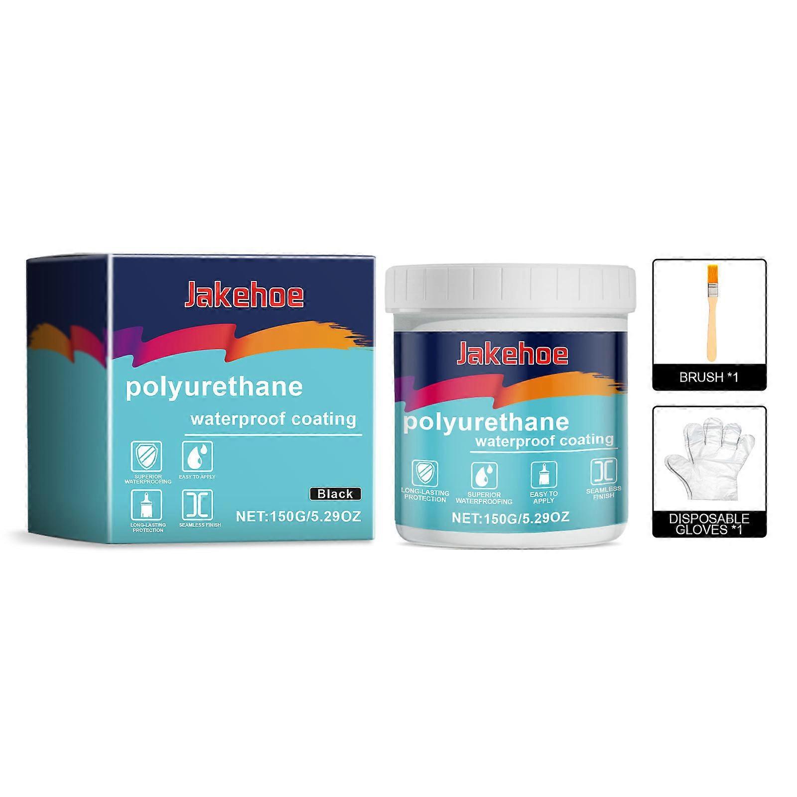 6set Black waterproof and leak proof coating, waterproof and leak proof polyurethane waterproof adhesive for cracks in window sills, roof walls, and w