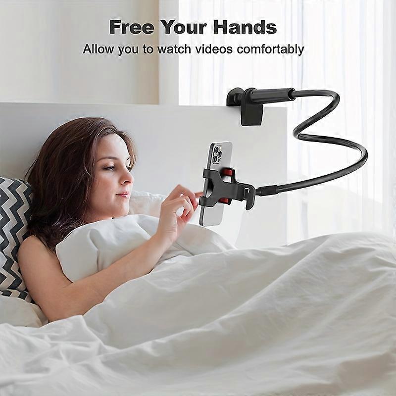 Gooseneck Cell Phone Holder, Universal 360 Flexible Phone Stand Lazy Bracket Mount Long Arms Clamp For Phone 13 Pro Xs Max XR X 8 7 6 6s Plus And Othe