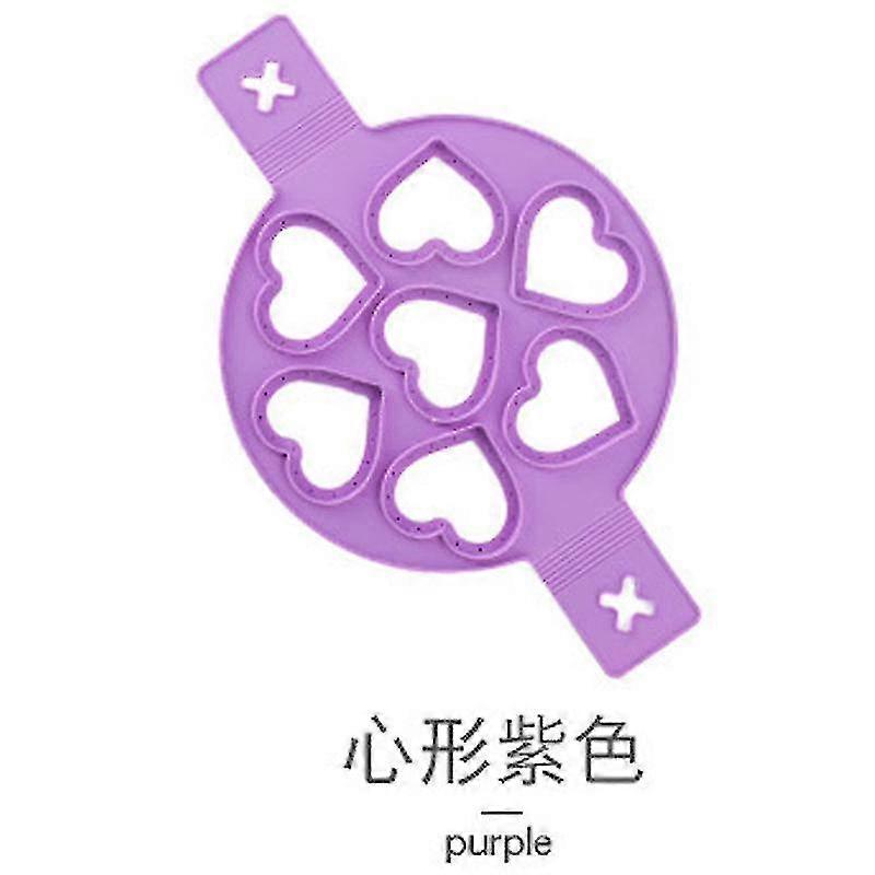 Panqueca de 7 buracos com coração roxo de 7 buracos