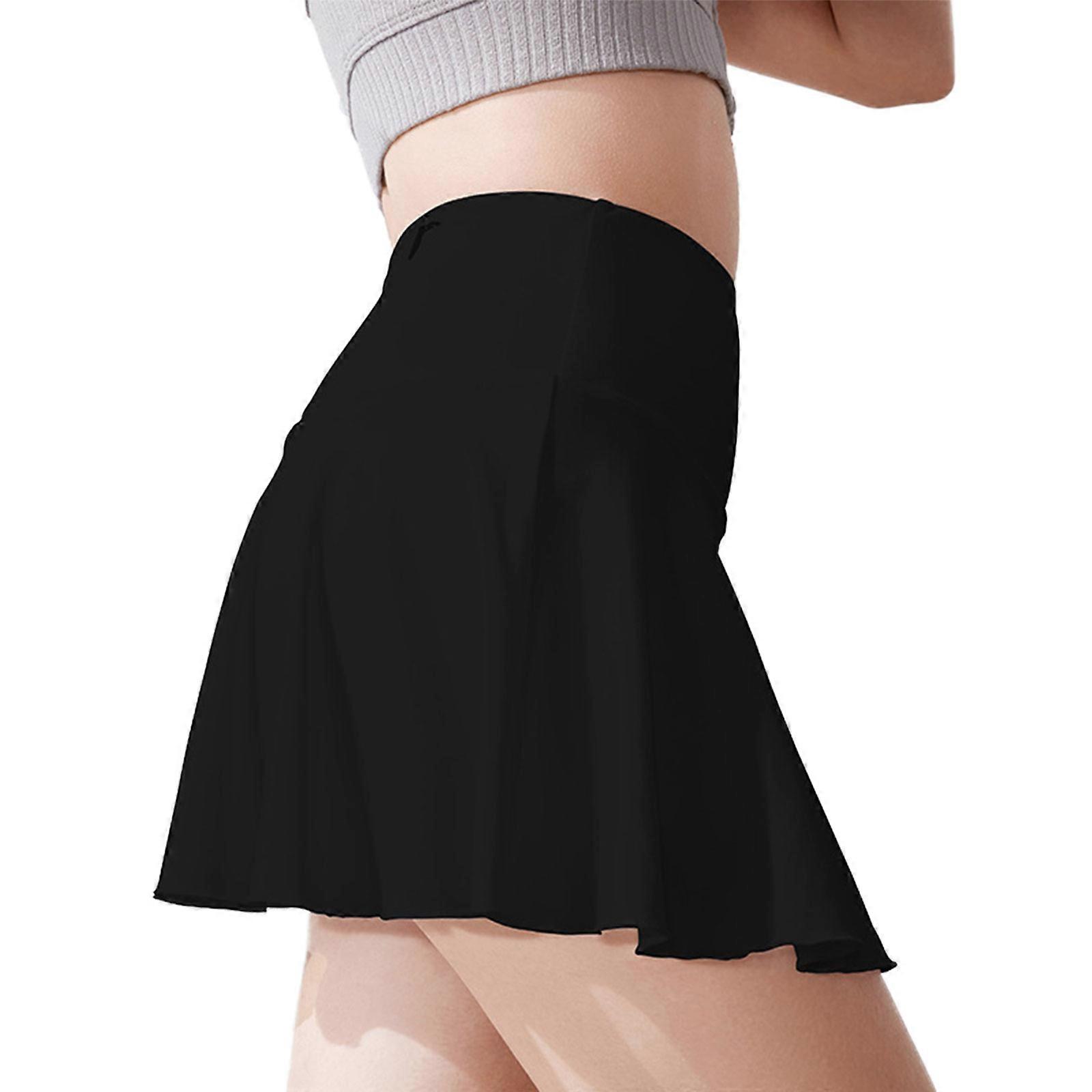 חצאית טניס קפלים לנשים עם 4 כיסים - מותן גבוה אתלטי גולף Skorts לריצה מזדמנים, 100% חדש