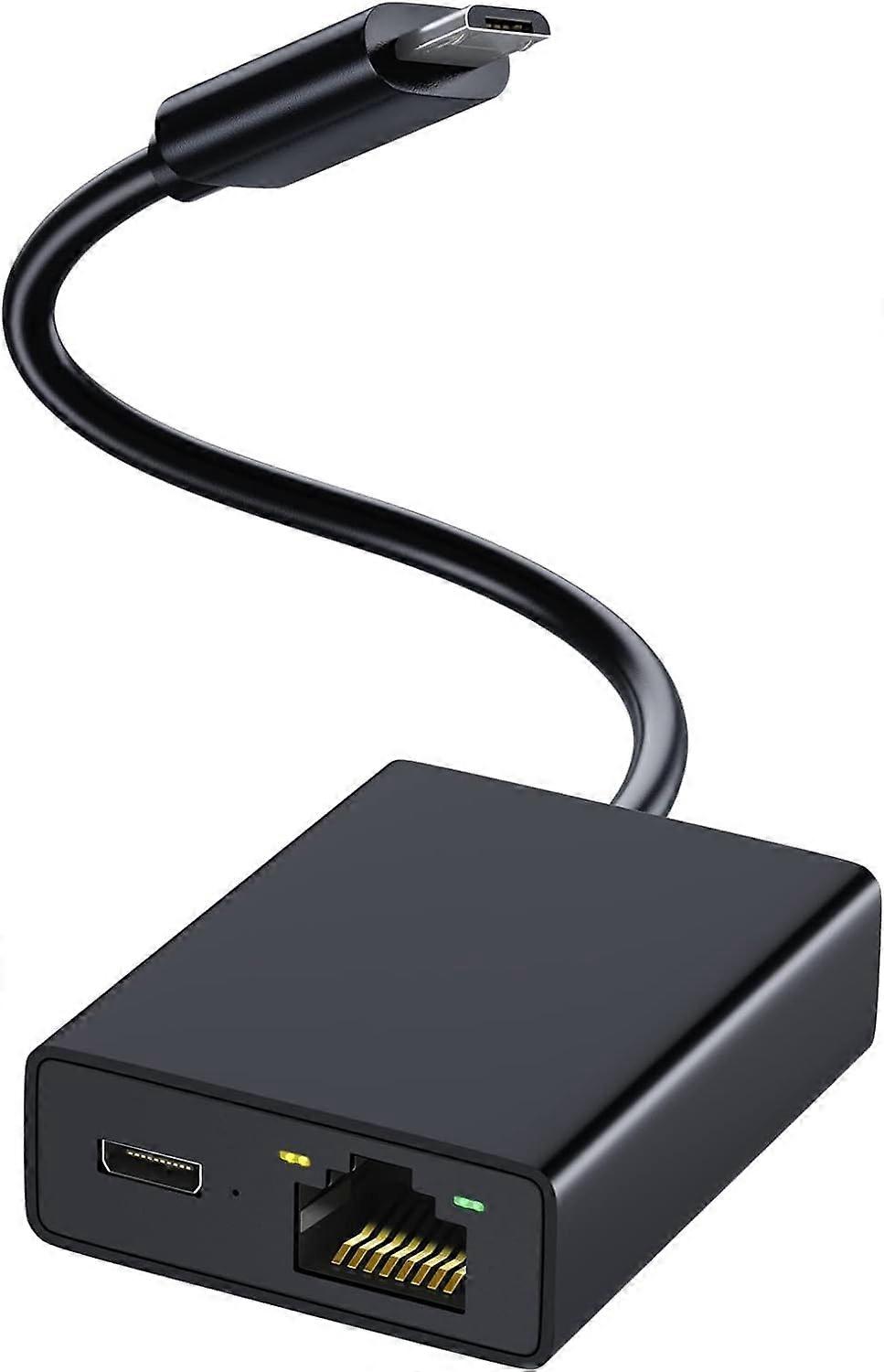 Ethernet Adapter for Fire TV Stick, Micro USB to RJ45 Ethernet Network Adapter Compatible with Fire Stick 4K, Chromecast Google Home Mini and Other S