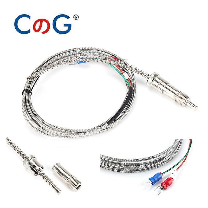 01 1-10m Bayonet M12 K Type  J Compression Spring shielded wire Thermocouple Temperature Sensor for Temperature Controller