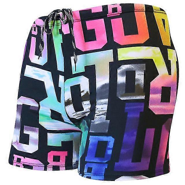 Summer Men Swimming Trunks Male Printing Boxer Swim Shorts Beach Surf Elastic Swimsuit