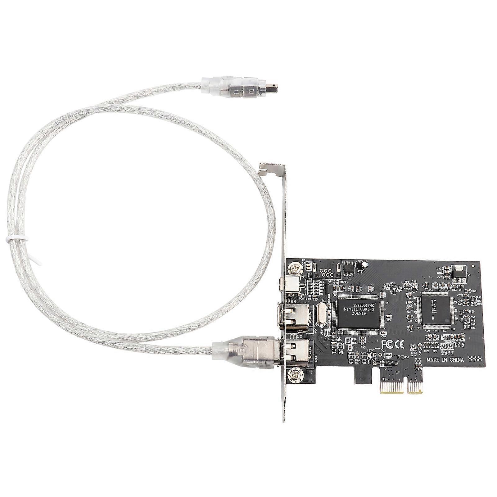 PCI-E PCI Express FireWire 1394a IEEE 1394-Controllerkarte mit Firewire-Kabel