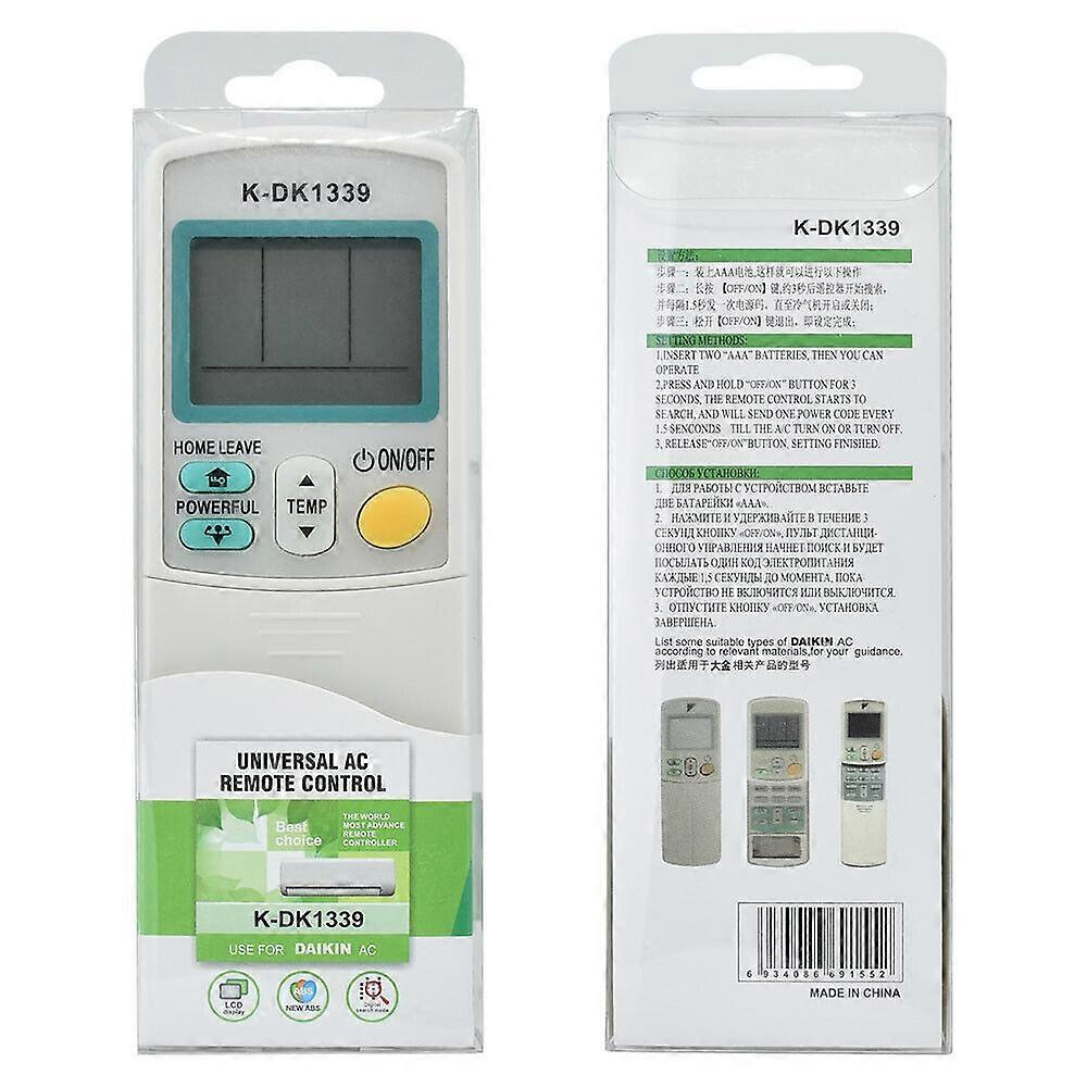 K-DK1339 Universal For Daikin LCD AC Remote Control ARC433A87 433A1 433A15