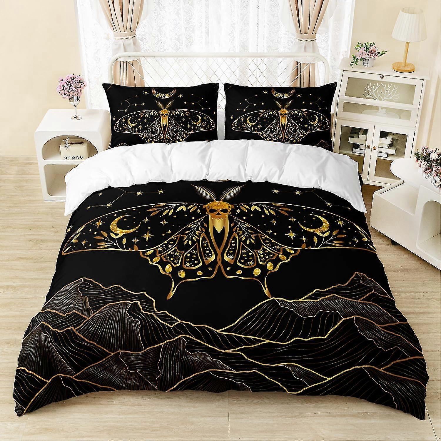 b2408 Bed Sheets Boho Style Skeleton Skeleton Comforter 3 Piece Bedding Set 1 Quilt Cover and 2 Pillowcases Bed Sheets gb2408