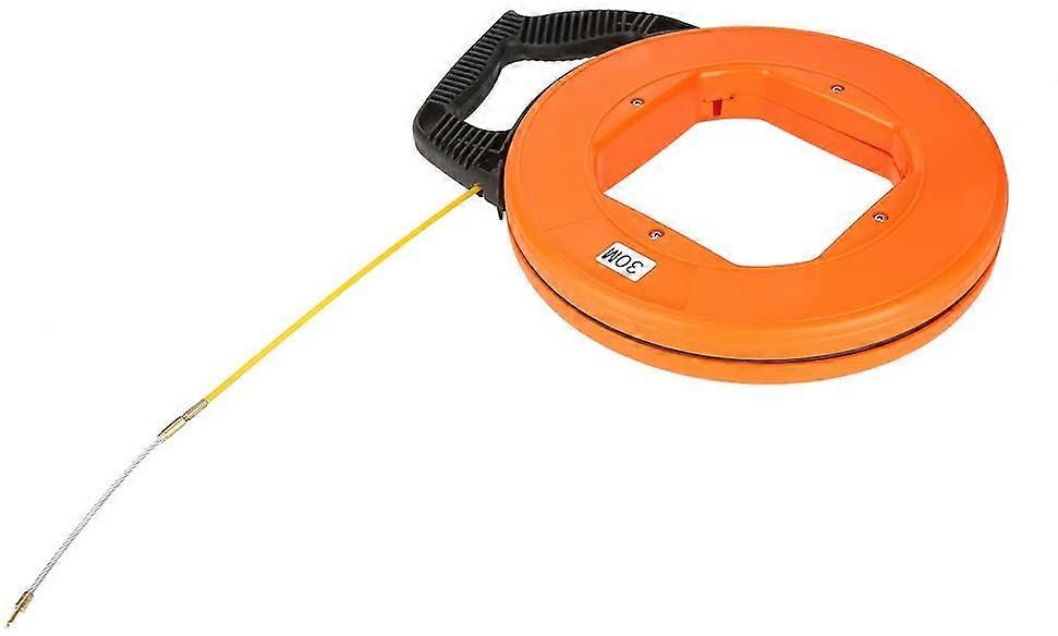 30m Fiberglass Cable Puller Running Cable Set Electric Zipper Pull Cable