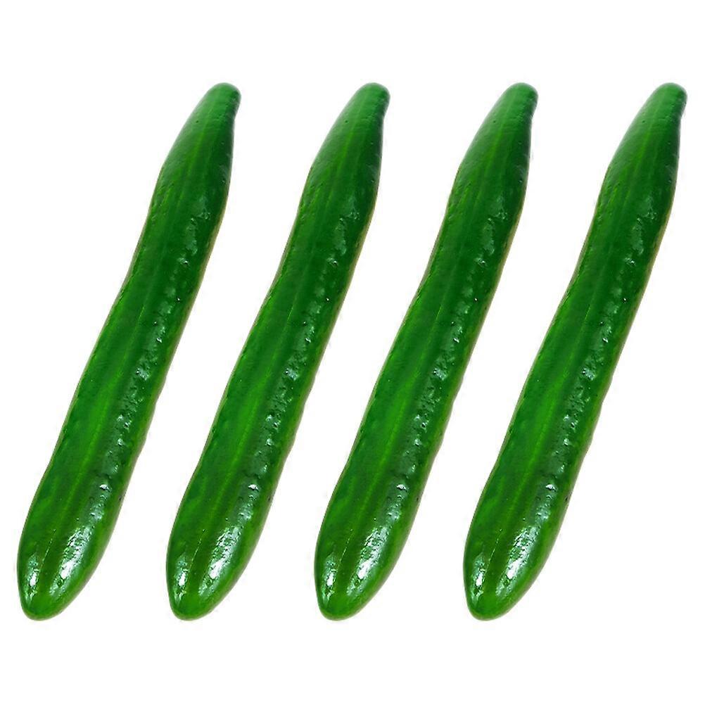 4pcs Simulation Cucumber Models Fake Cucumber Foams Cucumber Faux Vegetable Props