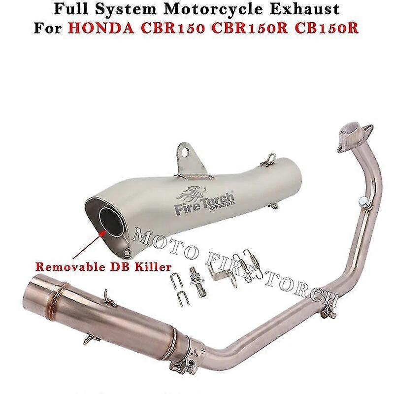 Exquisite exhaust pipeMotorcycle Exhaust Escape Modified Full System Muffler Front Link Pipe DB Killer For HONDA CBR150 CBR150R CB150R CBR CB 150 150R