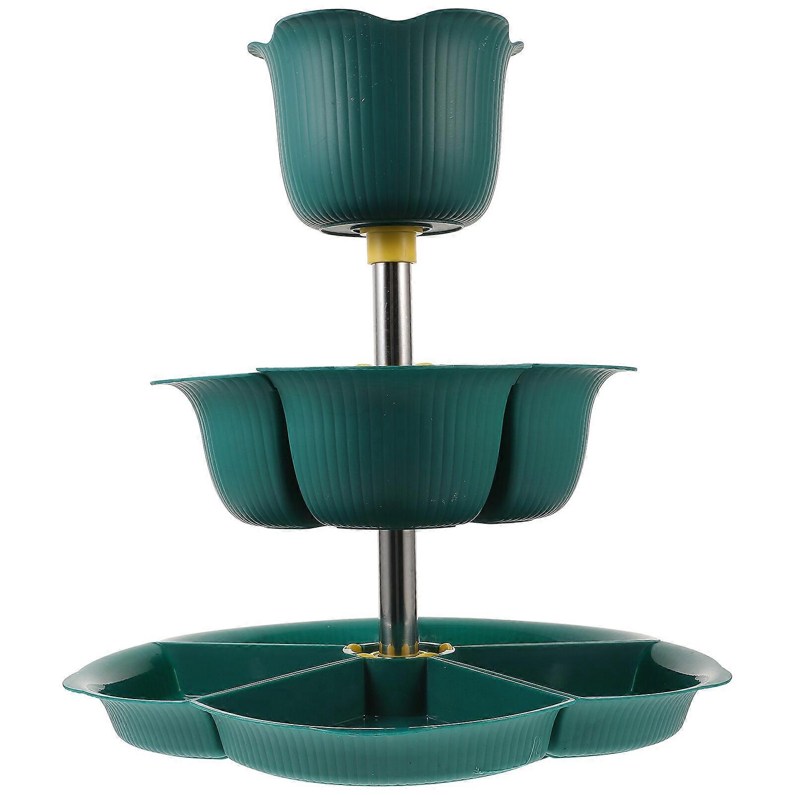 Clear Snack Holder Transparent Snack Container Rotatable Storage Tray for Candy Snack