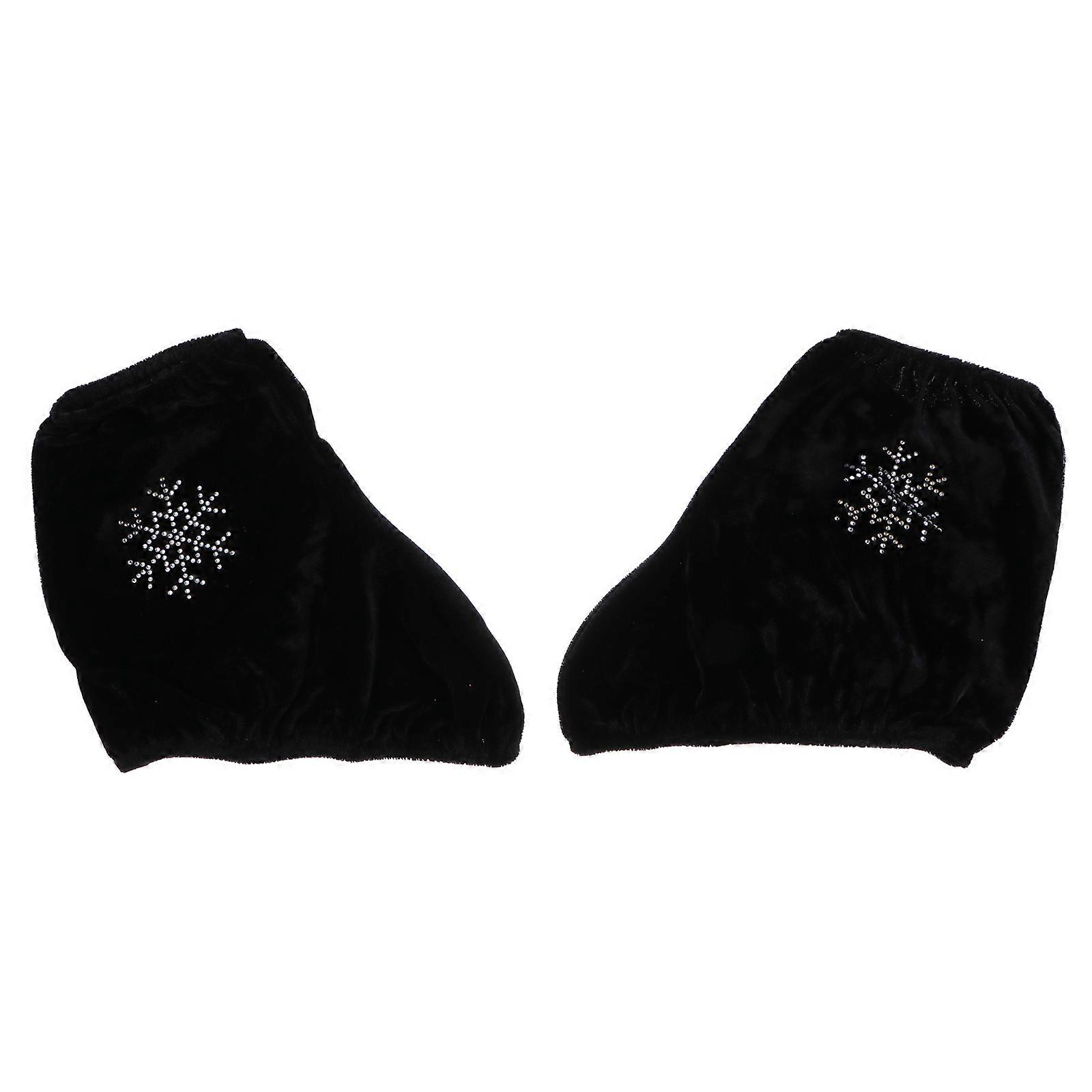 1 Pair Elastic Ice Skate Boot Covers Flocking Skating Boot Cover Protector