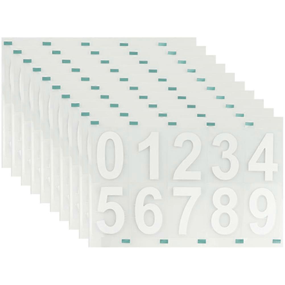 10 סטים מספרי תיבת דואר רפלקטיביים מדבקת מדבקה לשלטים דלת מכוניות משאיות מספר כתובת