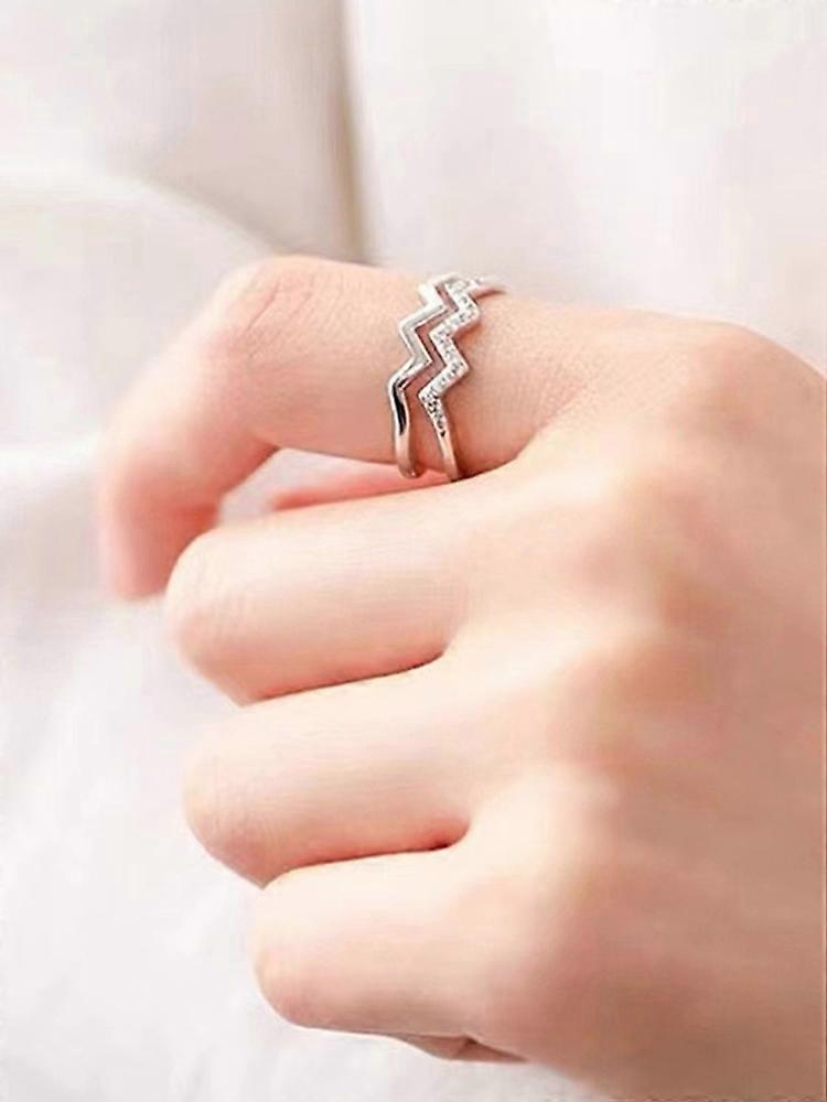 2023 メッセージカードとジュエリーボックスを備えた娘用のニューウェーブリング、シックな銅製の高級調節可能なデザイン、ストレスと不安を和らげる