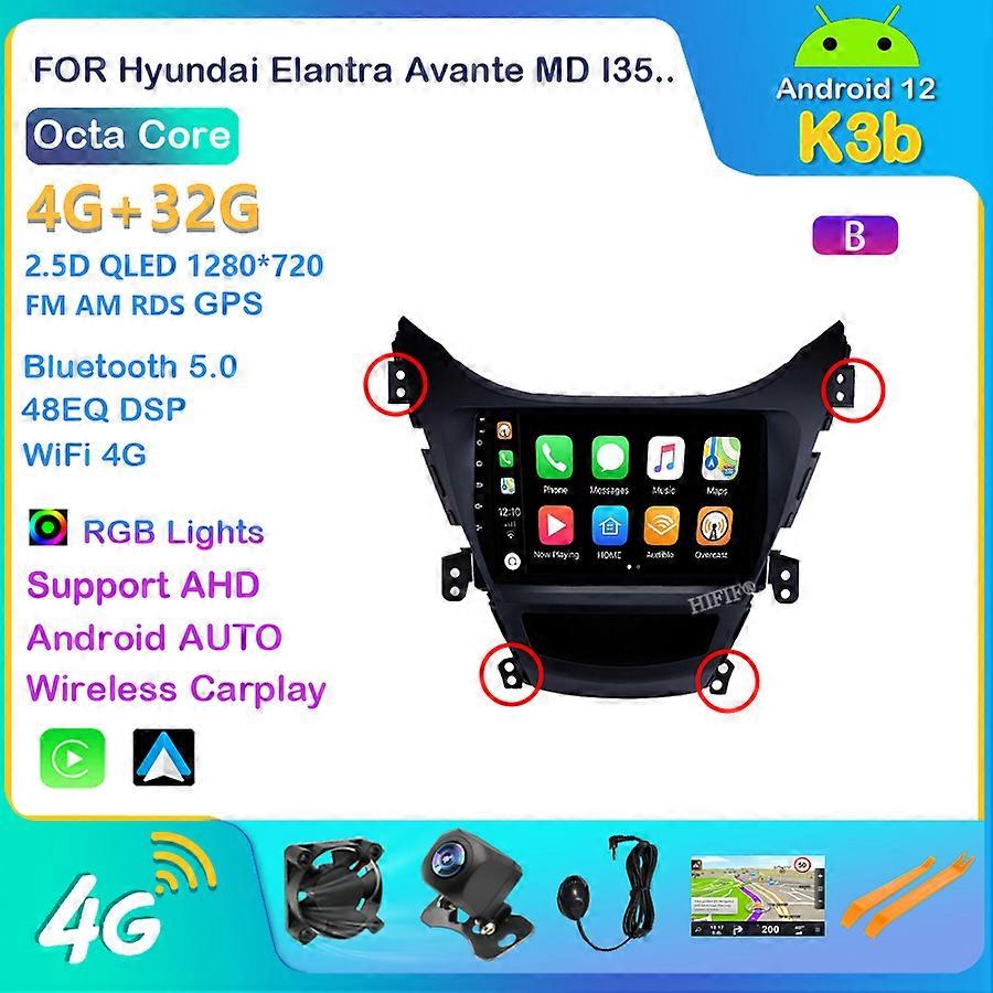 CarPlay Autoradio Lettore Multimediale Per Hyundai Elantra Avante MD I35 2011-2013 DSP Andorid 12 Auto GPS 2din autoradio