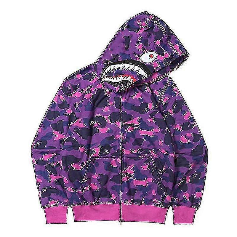 Giacca Mimetica Squalo Con Cappuccio – Felpa Zip Casual Unisex, Taglia Comoda E Alla Moda