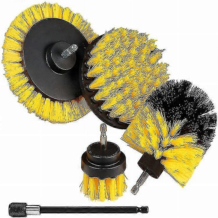 Scrub Brush For Drill 4-pack Yellow High Quality