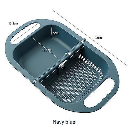 Folding Drain Basket Leaking Fruit Box Vegetable Container Drain Rack Sink With Handle Storage Baskets Tools Kitchen Accessories