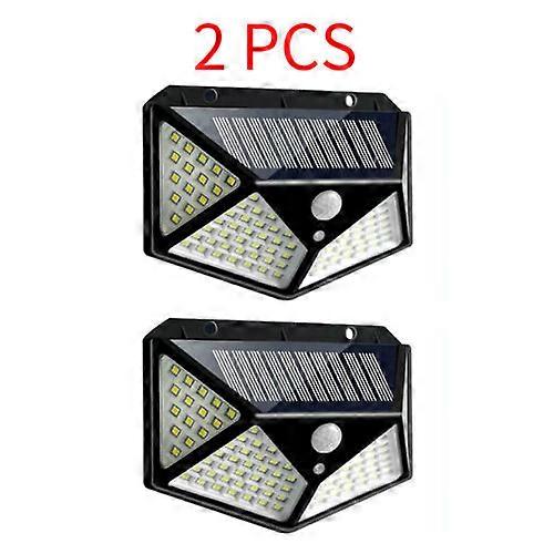Outdoor Solar Power PIR Motion Sensor Wall Lights 4X 100LEDs Garden Security Lamp