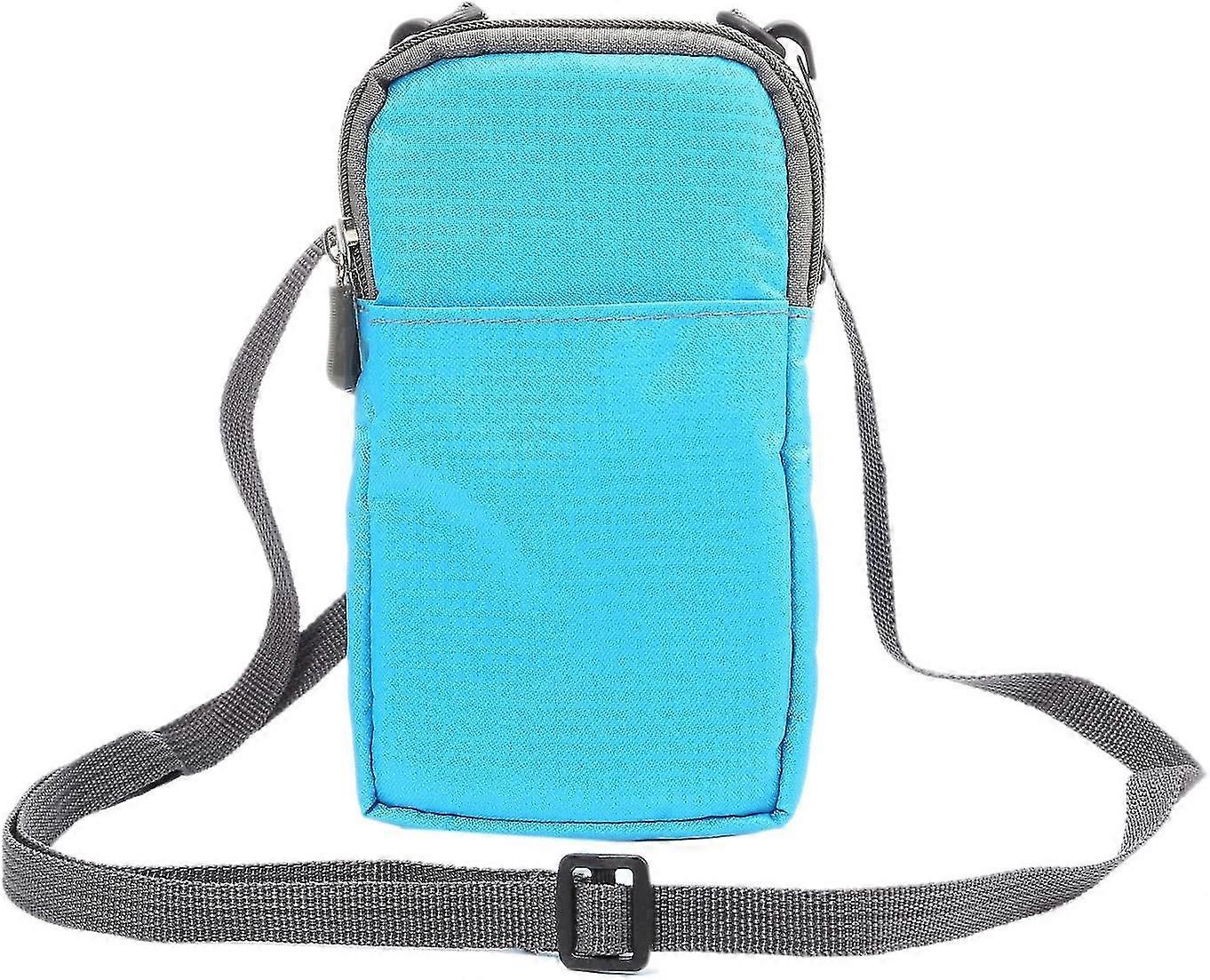 Capa de couro do telefone móvel, Messenger Wallet-azul