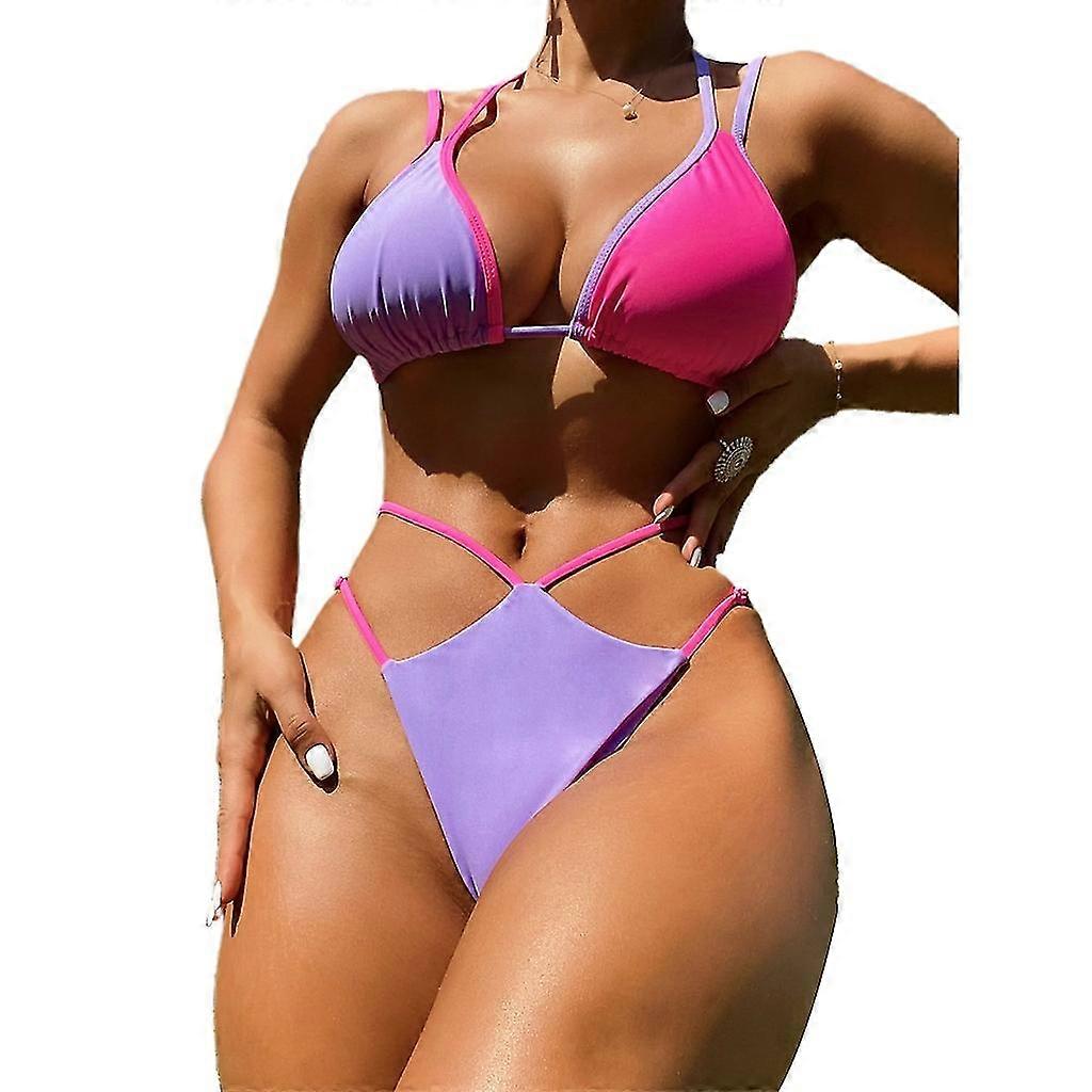 Womens Triangle Bikini Set String Bikini Set Two Piece Swimsuit Bathing Suits