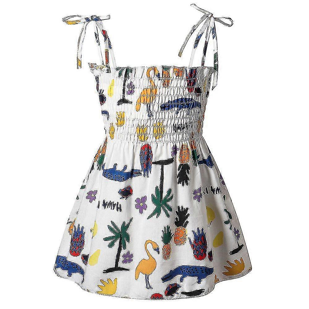Robe Sans Manches Fille été - Taille L, Couleur Multicolore, En Polyester, Occasion Très Bon état