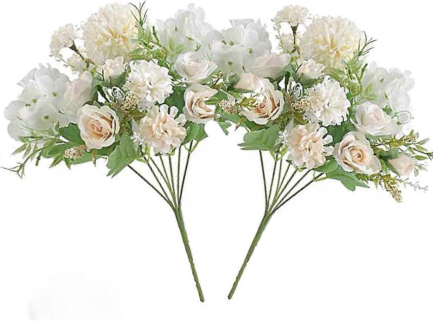 Bouquet di fiori artificiali con garofano di ortensia peonia, composizione floreale finta, matrimonio