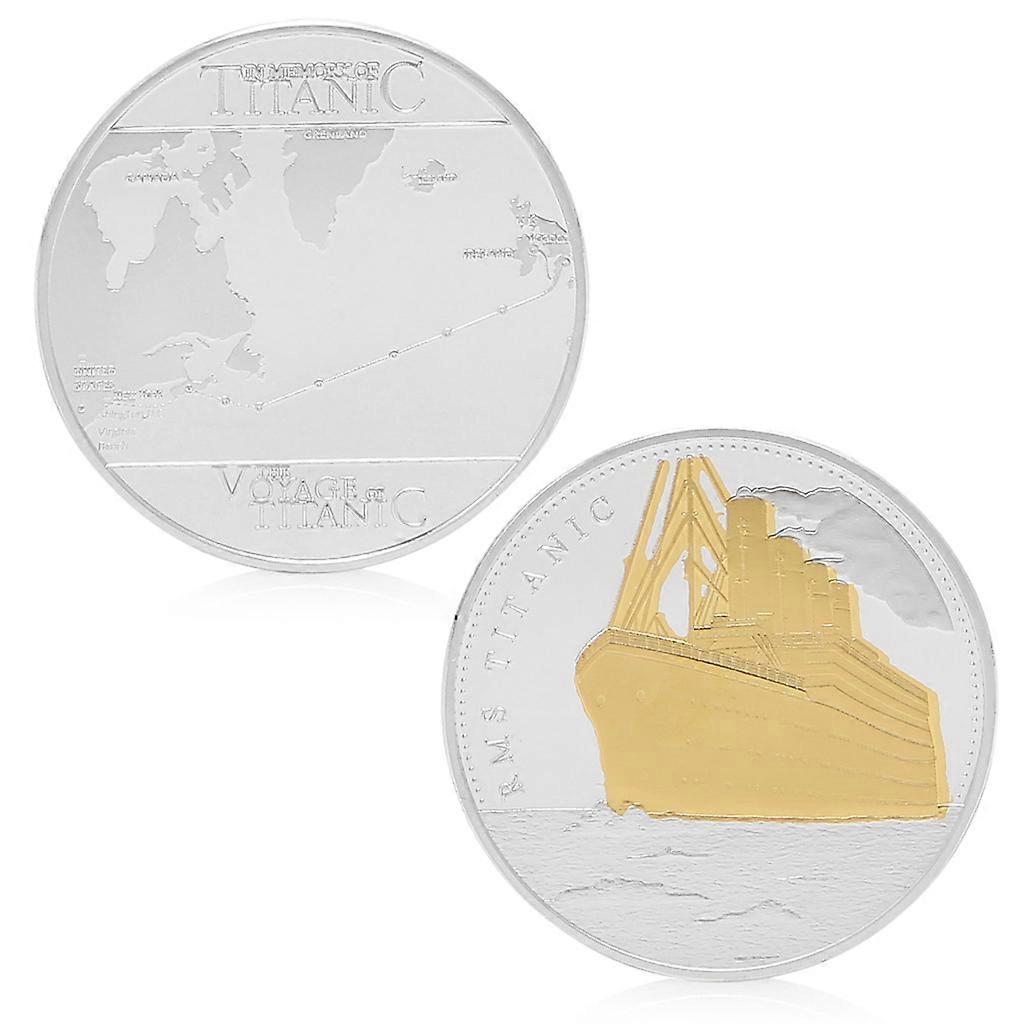 Pièce commémorative de la Route des Titans Pièces de monnaie Titanic Modèles de la route de navigation du Titanic