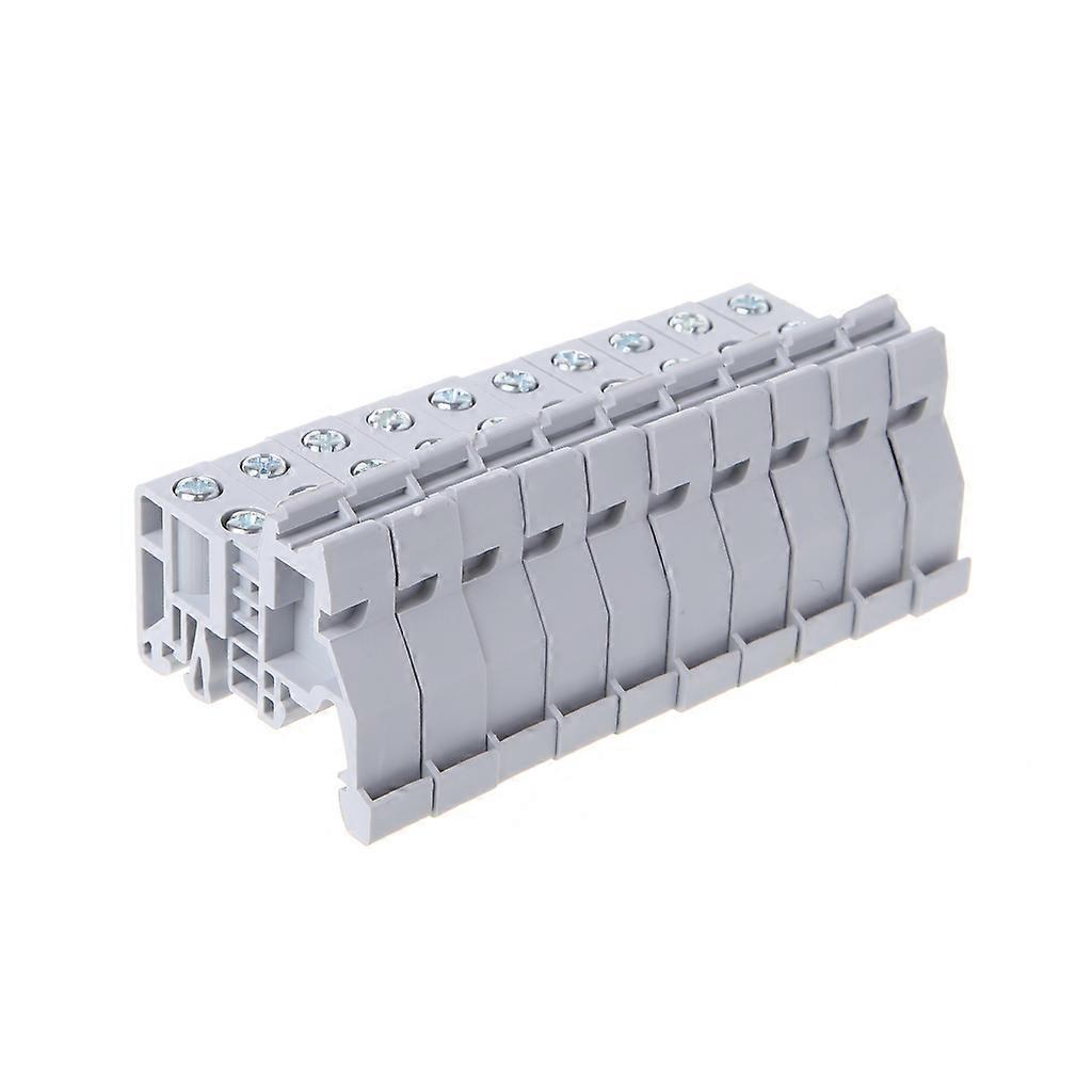 10 Pcs EUK/EUK2 Din Rail Terminal Blocks End Stop Bracket Fire-Retardant Fixed C