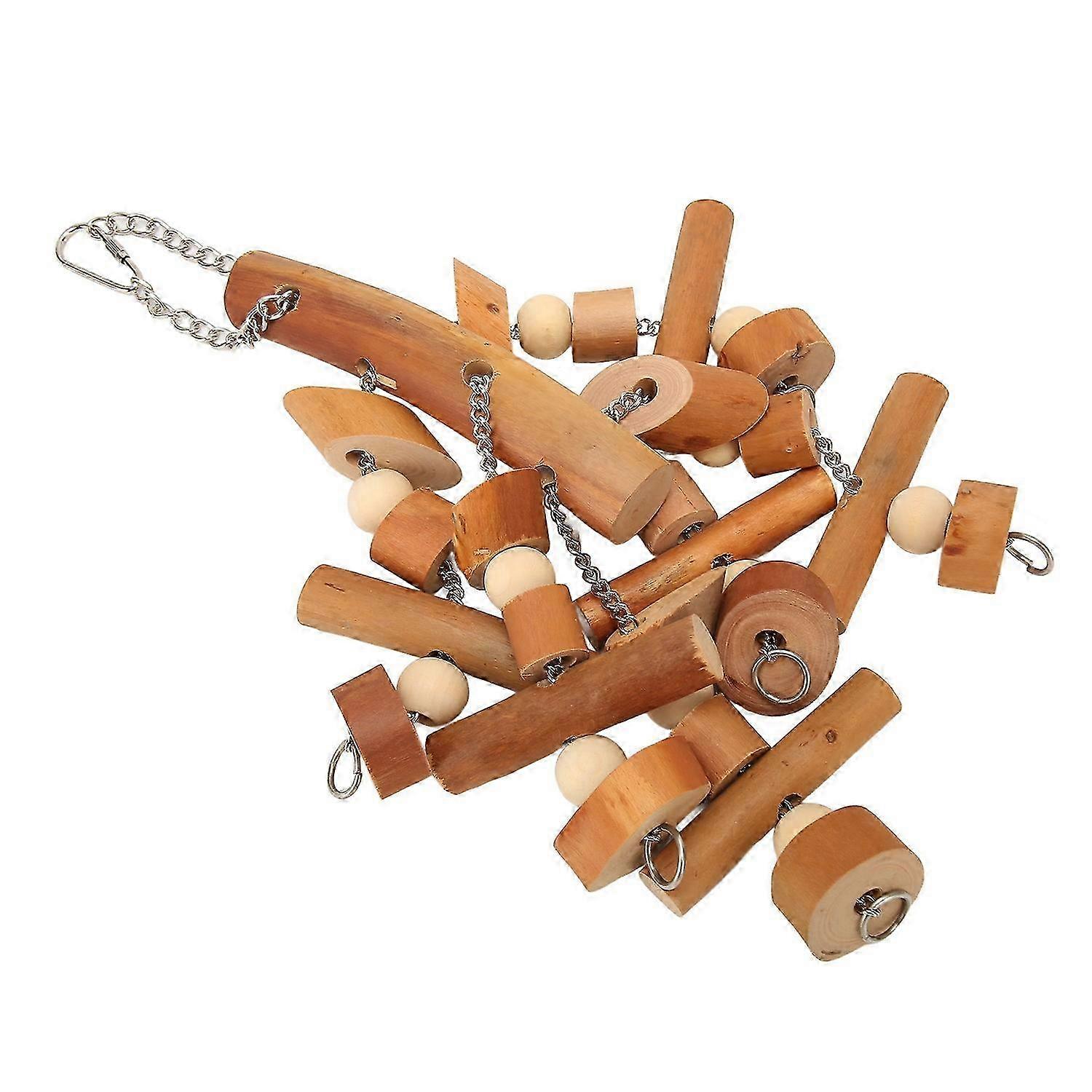 Bird Chewing Toys Fun Interactive Wood Blocks Parrot Bird Chewing Toys for Parakeet Cockatiel Conure