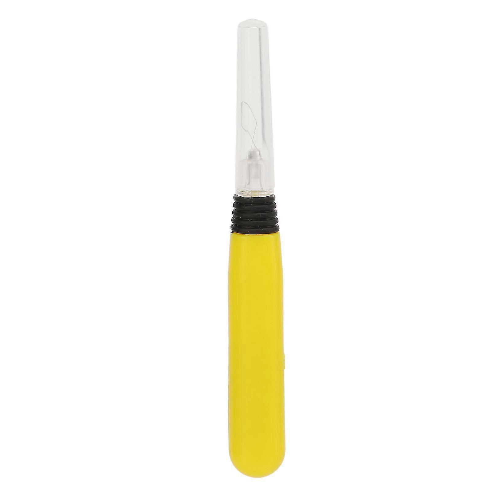 LED Sewing Machine Needle Threader - Portable Battery Powered Plastic Tool for Easy Grasp - Yellow