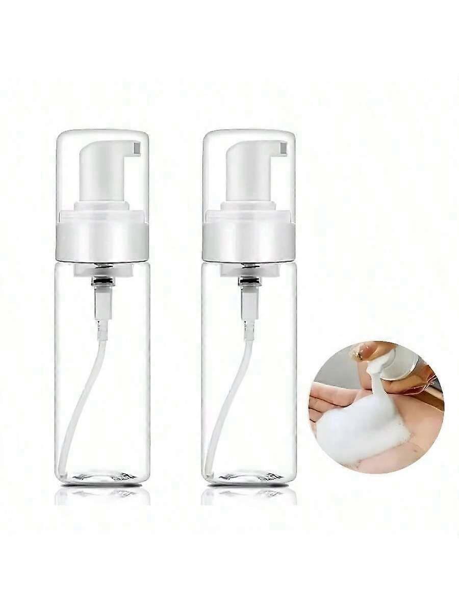 1/2PCS 100ML Foam Bottle With Pump, Travel Foam Dispenser For Soap, Shampoo And Facial Cleanser