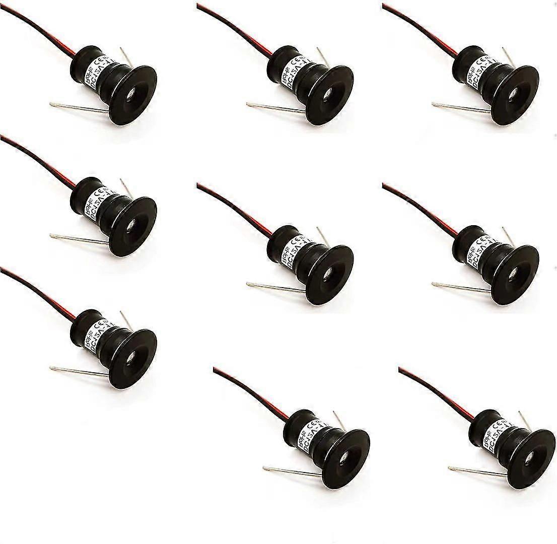 Black 9pcs Mini 12v 1w Led Ceiling Recessed Spotlights Ip65, 3000k (120, Warm White).