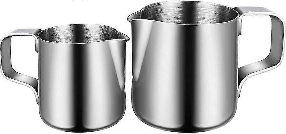 Milk Jug 150ml/350ml, Stainless Steel Milk Pitcher Frothing Pitcher Art Latte Stylus Kitchen Home Craft Coffee Latte Milk Pitcher for Cappuccino and C