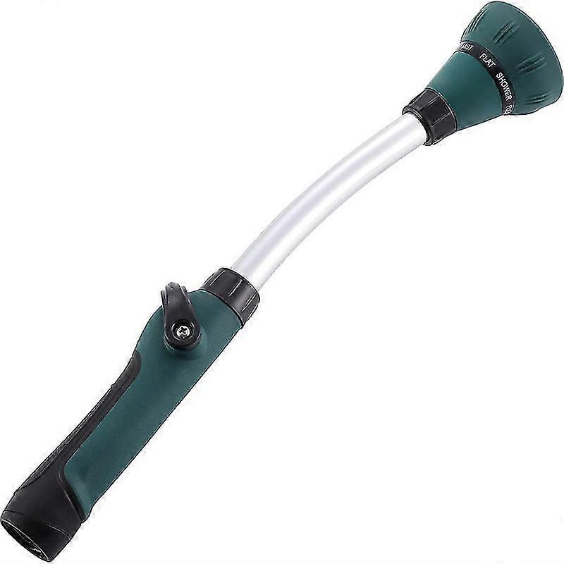 Watering Wand, 15 Inches Garden Hose Nozzle Sprayerwith 8 Adjustable Watering Patterns Rain Wand And Thumb Control Shut Off Vae For Car Washing, Wat